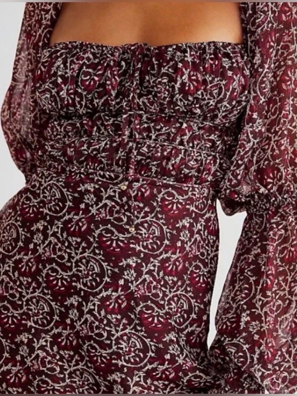 NWT Free People Glow Up Midi Dress  Chocolate Combo XS